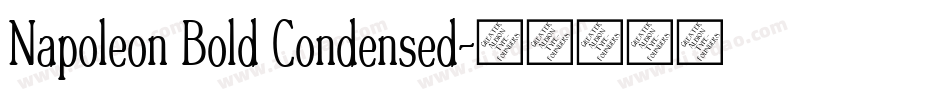 Napoleon Bold Condensed字体转换